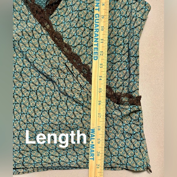 Emma James Blue and Brown Patterned Blouse - Picture 7 of 7